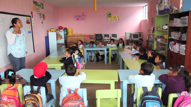 Teacher with children in classroom
