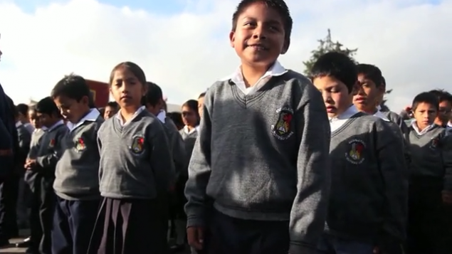 Children standing in line